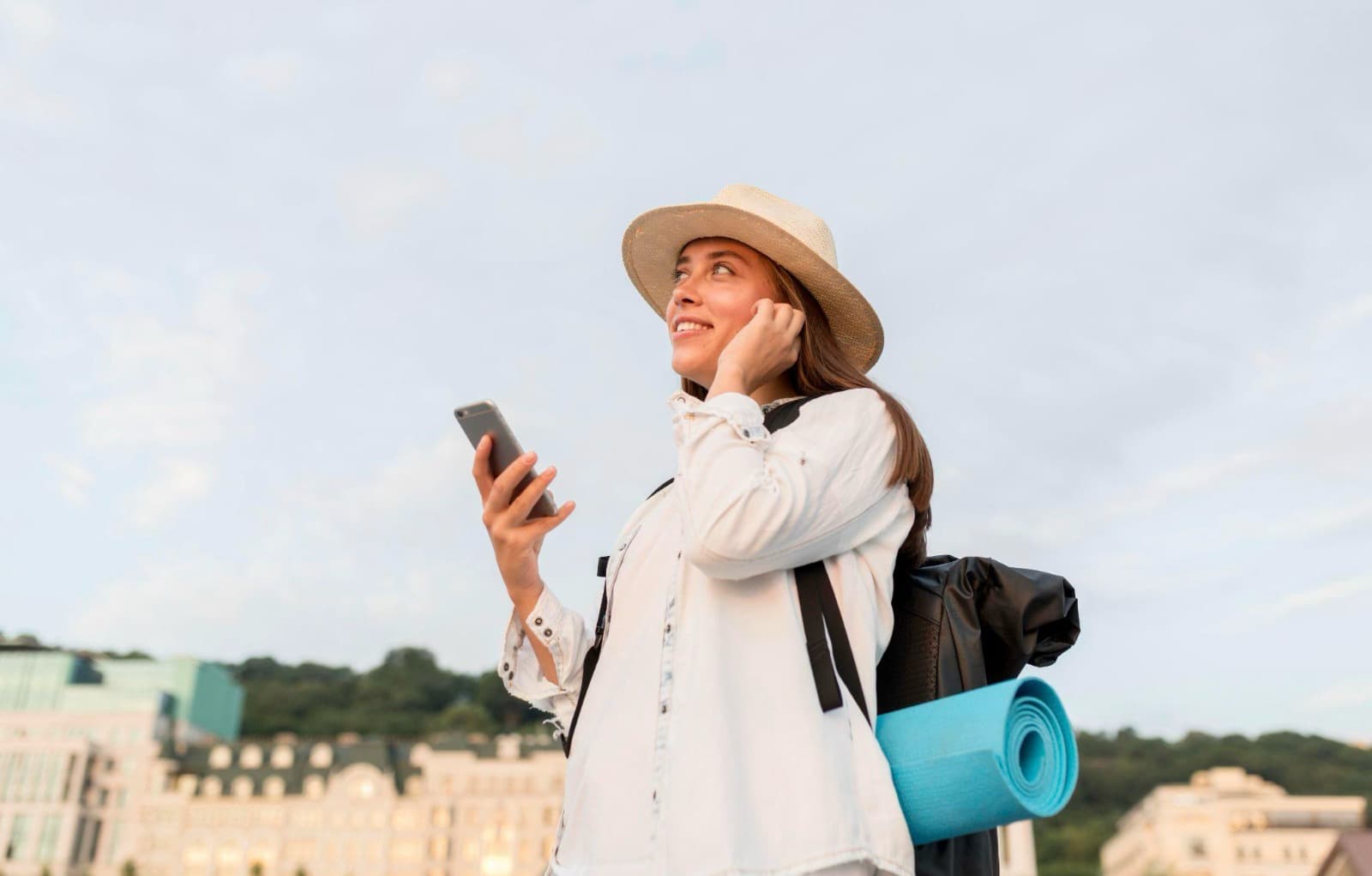 Mujer haciendo coach trip